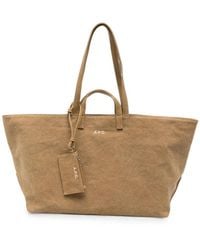 A.P.C. - A. P.C. Drummer Logo-Print Canvas Tote Bag - Lyst