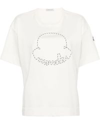 Moncler - Logo-Appliqué Cotton T-Shirt - Lyst