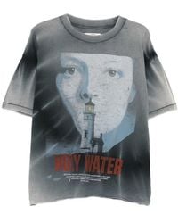 ERCOLE STUDIO - Graphic-Print Raw-Edge T-Shirt - Lyst