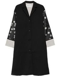 Stine Goya - Floral-Print Panelled Coat - Lyst