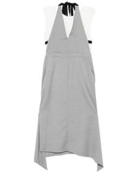 Tela - V-Neck Halterneck Midi Dress - Lyst