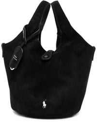 Polo Ralph Lauren - Cabas En Daim À Logo Brodé - Lyst