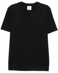 CASABLANCA - T-Shirt With Crystal Monogram - Lyst