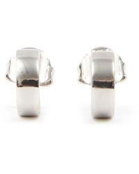 MM6 by Maison Margiela - Logo-Engraved Hoop Earrings - Lyst