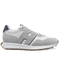 Hogan - H601 Logo-Patch Leather Sneakers - Lyst