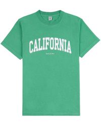 Sporty & Rich - California-print Cotton T-shirt - Lyst