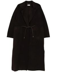 Soft Goat - Drawstring Waist Lapel Coat - Lyst