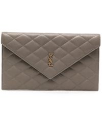 Saint Laurent - Cassandre Quilted Leather Clutch Bag - Lyst