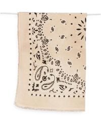 Kujten - Hachiko Bico Paisley-Pattern Frayed Scarf - Lyst