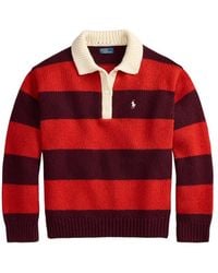 Ralph Lauren - Striped Rugby Polo Sweater - Lyst