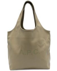 A.P.C. - A. P.C. Logo-Print Leather Tote Bag - Lyst