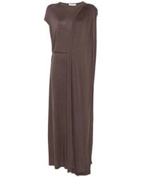 Viktoria Chan - Draped-Detail Maxi Dress - Lyst
