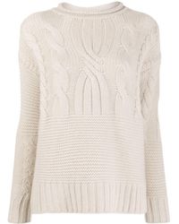 Agnona Contrast Knit Jumper - Multicolour
