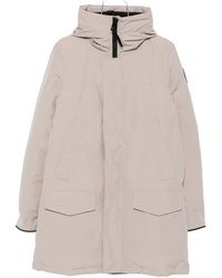 Canada Goose - Hooded Logo-Patch Coat - Lyst