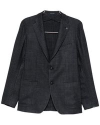 Tagliatore - Houndstooth Single-Breasted Blazer - Lyst