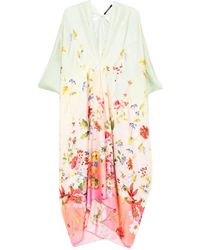 Roberto Cavalli - Floral V-Neck Kaftan - Lyst