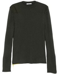 Fendi - Ribbed-Knit Shoulder-Patch Sweater - Lyst