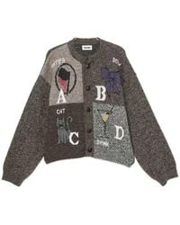 Magliano - Patchwork Intarsia-Knit Cardigan - Lyst