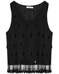By Malene Birger - Hysa Bead-Embellished Fringe Top - Lyst