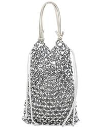 STAUD - Karla Beaded-Mesh Drawstring Tote Bag - Lyst