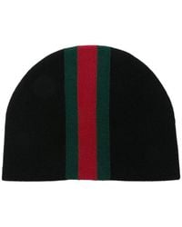 Gucci - Web-Stripe Beanie Hat - Lyst