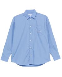 Sporty & Rich - Logo-Embroidered Chest-Pocket Shirt - Lyst
