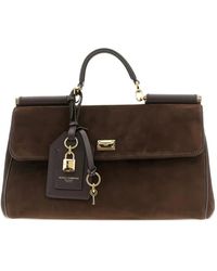 Dolce & Gabbana - My Sicily Padlock-Embellished Suede Tote Bag - Lyst
