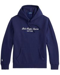 Ralph Lauren - Logo-Embroidered Drawstring Hoodie - Lyst