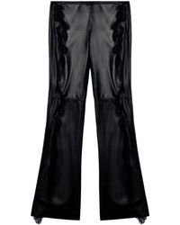Off-White c/o Virgil Abloh - Lace-trim Leather Trousers - Lyst
