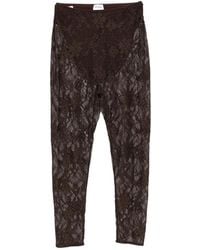 ANDAMANE - Loli Lace-Pattern Cropped Leggings - Lyst