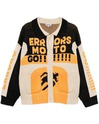 House of Errors - Logo-Intarsia Knitted Cardigan - Lyst
