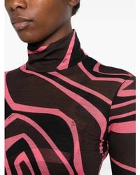 PUCCI - Labirinto Print High-Neck Jersey Top - Lyst