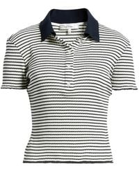 FRAME - Knit Polo Top - Lyst