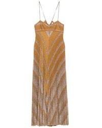 forte_forte - Chevron-Pattern Pleated Dress - Lyst
