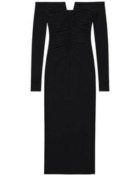 Amazuìn - Gathered Off-The-Shoulder Midi Dress - Lyst
