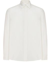 Lardini - Hidden Buttoning Silk Shirt - Lyst