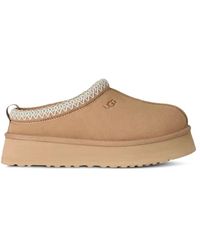 UGG - Light Suede Shoes With Braided Trim - Lyst
