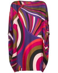 PUCCI - Abstract-Pattern Print Cape Dress - Lyst