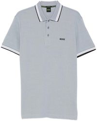 BOSS - Paddy Logo-Embroidered Tipped Polo Shirt - Lyst