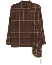Siedres - Athelia Checked Embellished Top - Lyst