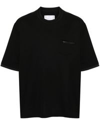 Sacai - Panelled-Design T-Shirt - Lyst