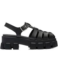 Prada - Caged Platform Sandals - Lyst
