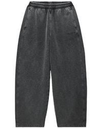 Alexander Wang - Mid-Rise Oversized Sweatpants W/ All-Over Hotfix - Lyst