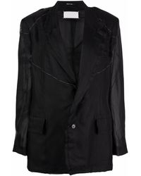 Maison Margiela - Sheer-Panel Single-Breasted Jacket - Lyst