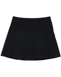 A.P.C. - Pleated Mini Skirt - Lyst