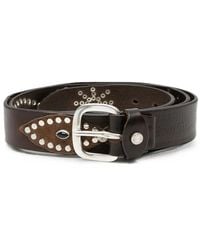Eraldo - Stud-Embellished Leather Belt - Lyst