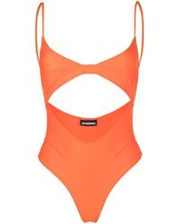 Jacquemus High-leg Cut-out Swimsuit - Orange