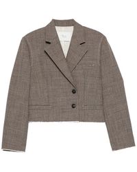 Tela - Cropped Double-Breasted Jacket - Lyst