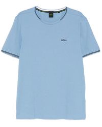 BOSS - Striped-Trim T-Shirt - Lyst