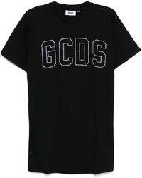 Gcds - Logo-Rhinestone Mini Dress - Lyst